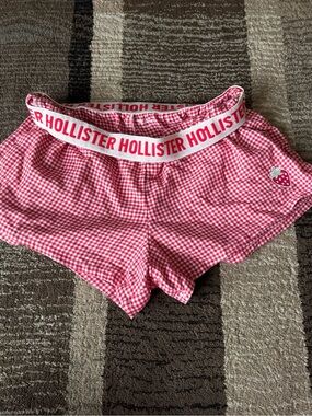 Hollister Red Gingham Women's Lounge Shorts Medium